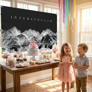 IInterstellar Flags European Simple Design Horizontal Banner | All-Weather Durable for Indoor & Outdoor | Vivid Color Fastness