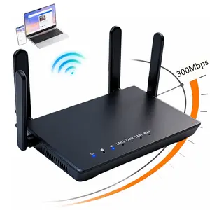 WiFi Router with 4-Antenna,Wireless Internet Router for Homes with Gaming,Streaming,routers for wireless internet，WiFi Router with 4 External Antennas, 300Mbps High Speed for 1000 Sq Ft Long Range Coverage, WPA2 Security, Ideal for Home, Gaming