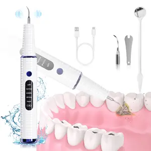 Oral Plaque Remover Electric Teeth Cleaner with 5 Adjustable Modes Tartar Remover for Teeth Dental Calculus Removal Kit Powerful Plaque Defense, with LED Light, Ultrasonic Teeth Cleaner Kit for Home Use