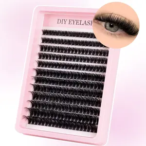 Surprise Self-Made False Eyelashes Extension, Natural Look with Artificial Lashes, Dense D Curl Group, Home Use, Curled Eyelashes