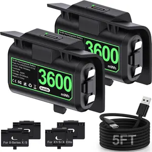 Rechargeable Battery Pack for Xbox One S/X/Elite, Xbox Battery Covers & Cable