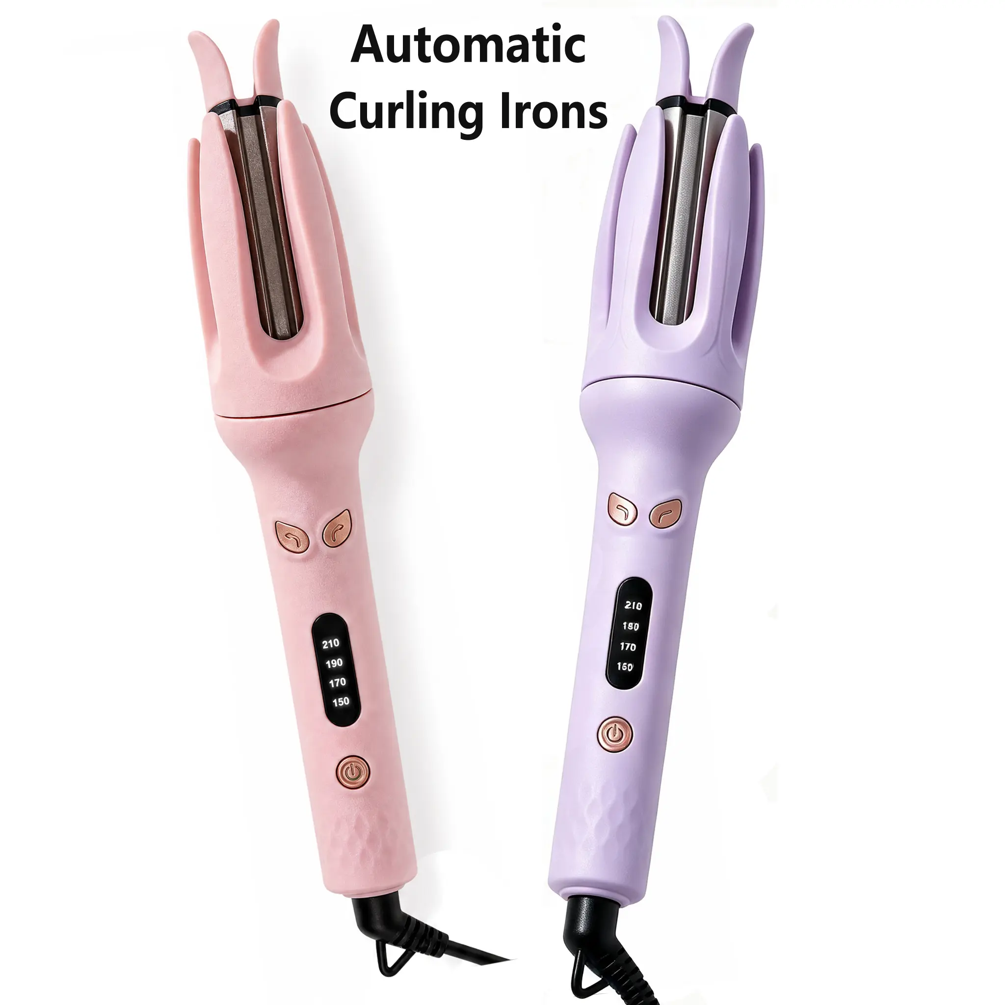 Automatic Curling Irons - 1-Click Auto Rotating, Negative Ion, 4 Temperature Settings, Anti-Tangle Scald-Proof, 30s Salon Big Waves, Frizz-Free Long-Lasting Curls, Portable for Y2K Pre-Party Glam & Home/Travel Use for All Hair Types Curler