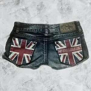 Y2K New Popular Denim Shorts Patch Vintage Shorts Men Women Street Hip Hop Fashion Harajuku Punk Loose High Waist Wide Leg Pants