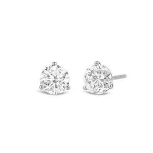 Classic Round Martini Stud Earrings (F/G SI+)