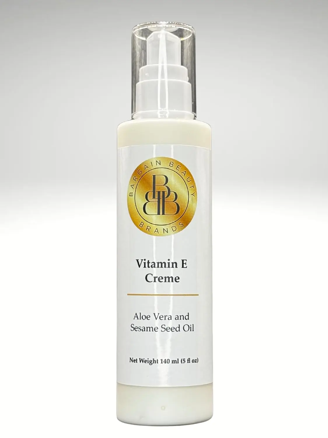 Vitamin E Crème – Ultra-Smooth Moisturizing Cream with Aloe & Sesame Seed Oil – 140 ml / 5 fl. oz.