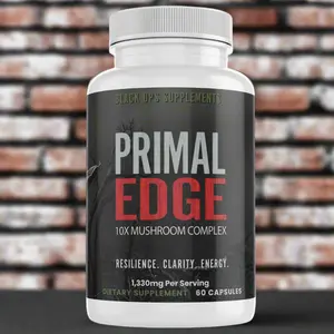 Primal Edge Mushroom Complex Natural Dietary Supplement for Mental Clarity, Focus, Immune Support, and Energy
