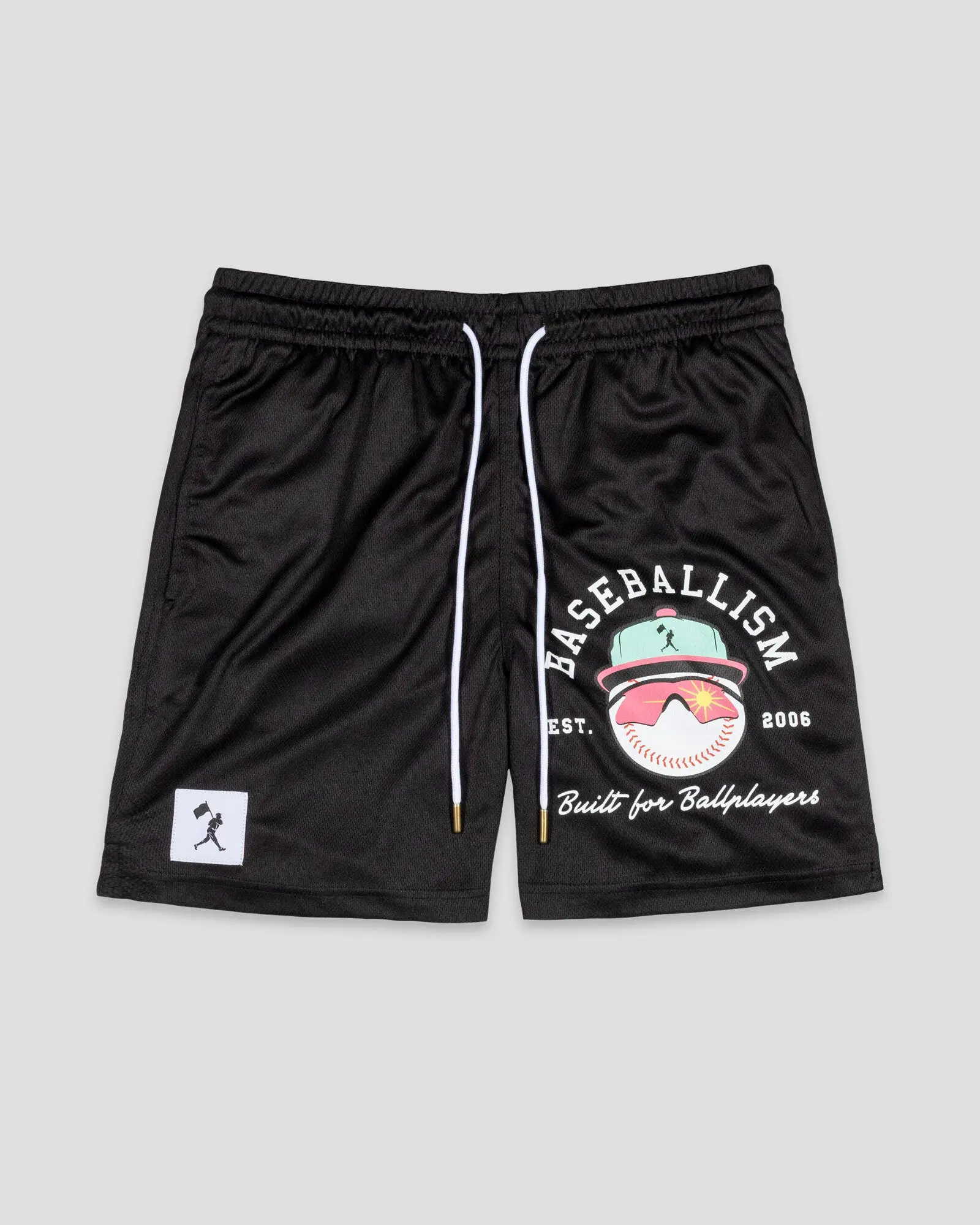 Baseballism Men's Yuvi Athleisure Shorts in Diamond Air Mesh | Breathable Athletic Fabric with 3 Pockets for Gym & Baseball, Streetwear, Casual, Sporty Chic, Mesh Material Men's Shorts, Drawstring Men's Shorts