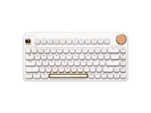 AZIO IZO Wireless Bluetooth Mechanical Keyboard White Blossom