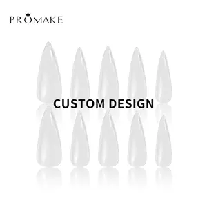 Promake Personally Designed Press-On Nails — Custom 3D, Iridescent Chrome & Aura Styles, On-Trend & Made to Fit Glitter Rhinestone Acrylic Powder