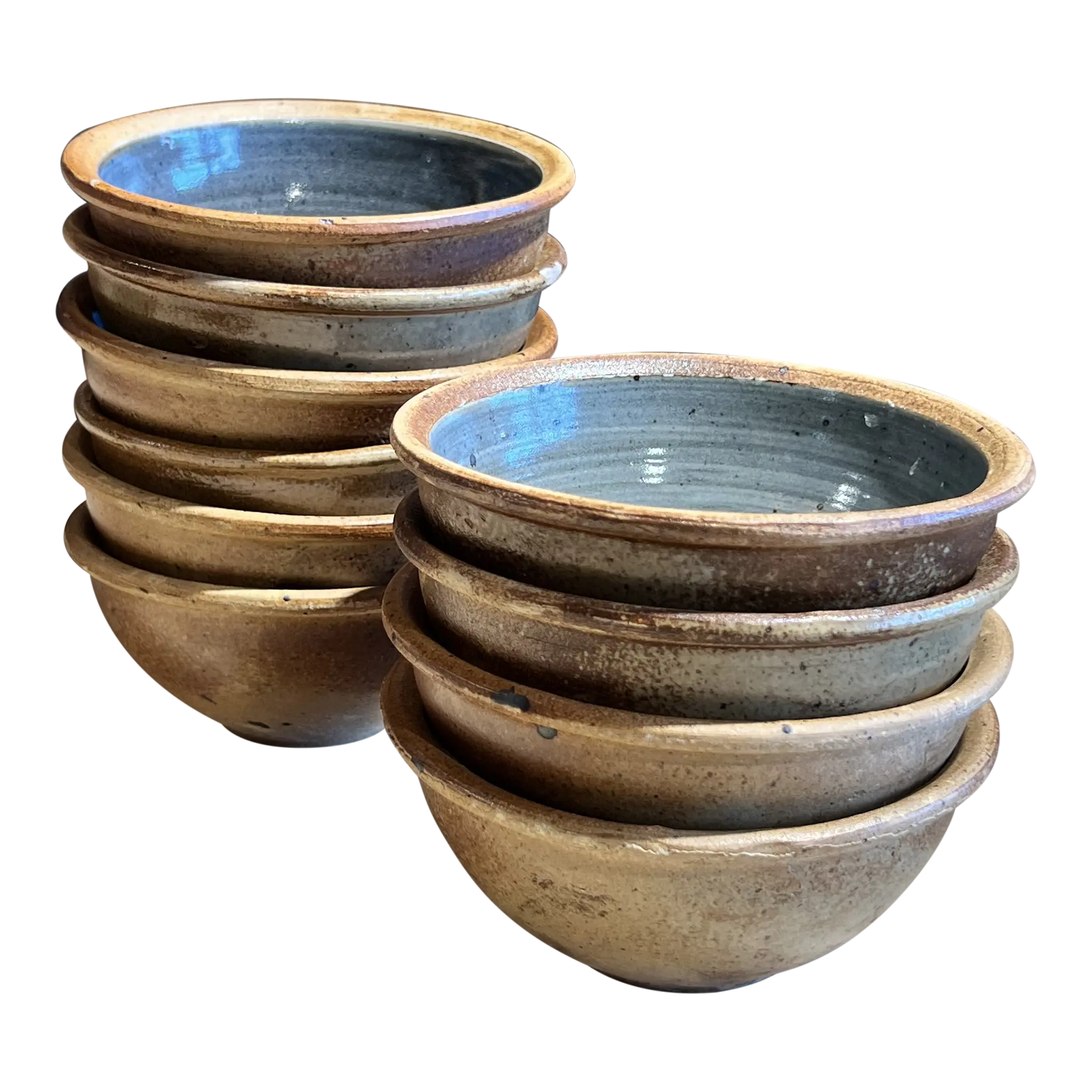 Blue Glazed French Ceramic Bowl