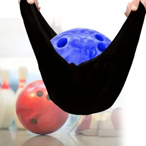 Washable Bowling Ball Cleaning Bag, Soft Fiber Cloth for Polishing & Wiping, Durable Washable Accessory for Bowlers