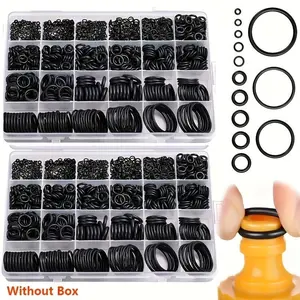 225pcs Synthetic Rubber O-ring Kit, Water Proof, Machine Oil Proof, for Faucet Hose Connector Seal Valve Parts