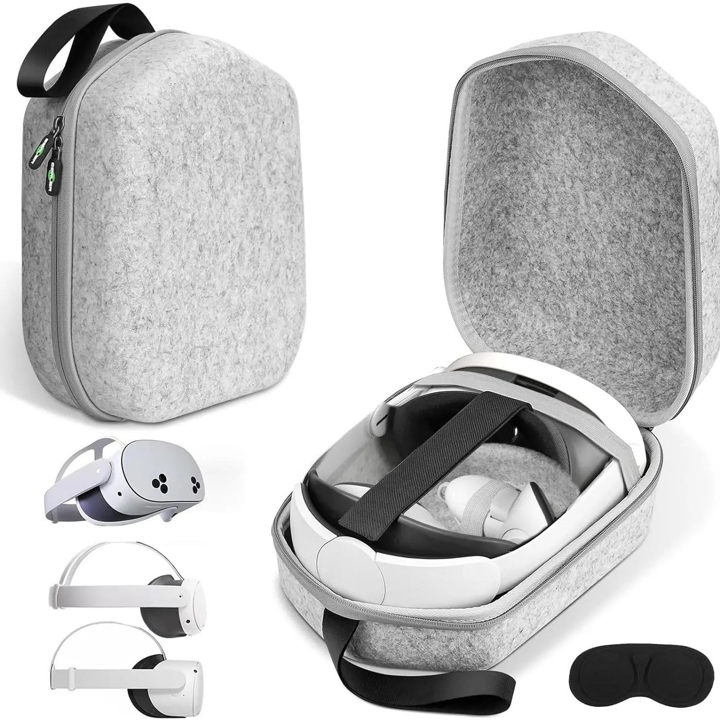 Portable VR Headset Carrying Case, Wearable, 1 Count Hard Shell Bag for Travel and Storage, Compatible with Oculus Meta Quest 3S/Quest 3/Quest 2, Apple Vision Pro VR Headsets, Accessories, Wearable Tech Accessories