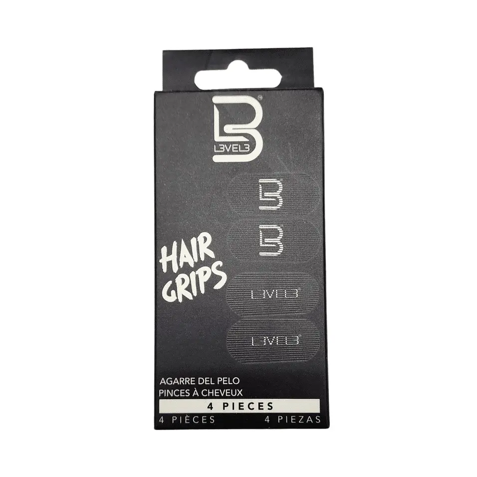 Level3 Velcro Hair Grips - 4 Pack Blk