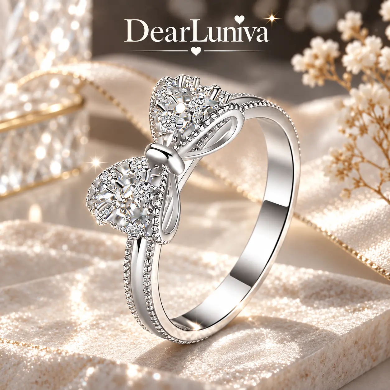 Pure silver promise ring, inlaid with cubic zirconia, suitable as a gift for girls or couples, very suitable for daily wear, Valentine's Day gift