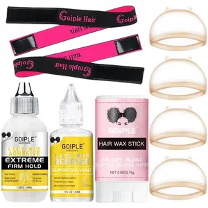 9 Counts Wig Glue Set Waterproof Lace FrontWig Glue for Wigs with Toolsand Hair Wax StickWig Glue Wig Glue Remover Hair Wax Stick