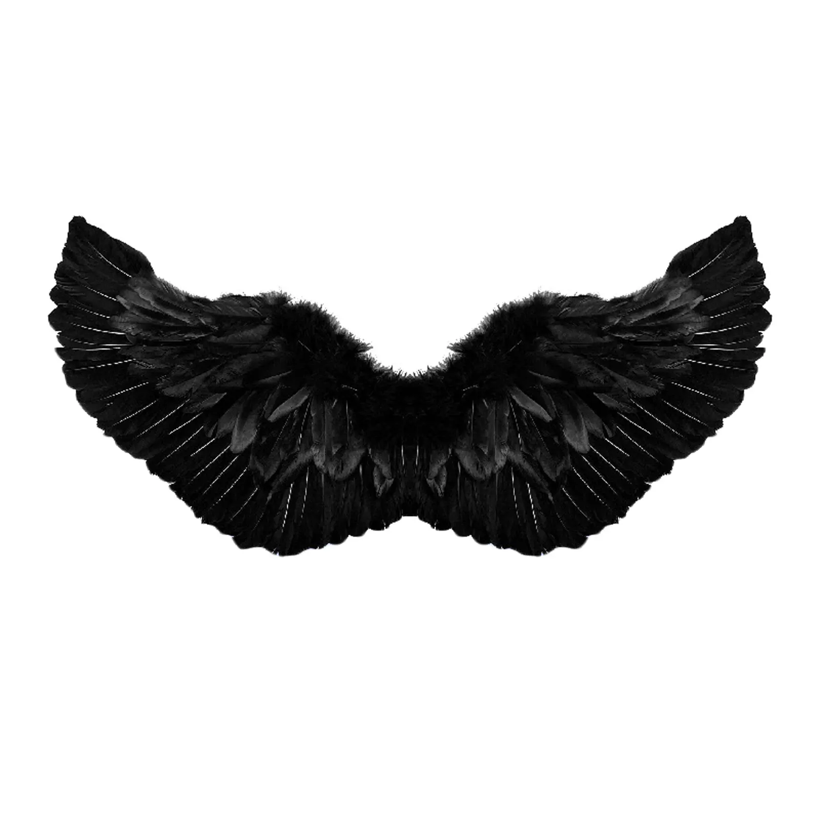 Angel Wings Cosplay Wings Halloween Costume Wings Black White Feather Wing with Adjustable Straps for Women Man