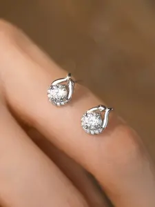 Elegant S925 Silver Snake Earrings with Zirconia, Hypoallergenic Ear Cuff Studs, Perfect Gift for Women & Teens, Party Wear Jewelry, Teardrop Earrings, Shining Earrings