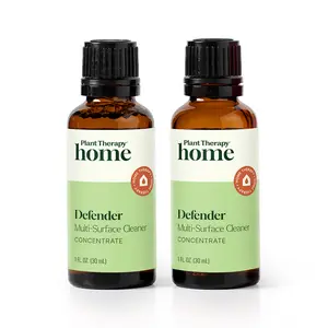 Plant Therapy Home Defender Blend All Natural Multi-Surface Cleaner Concentrate, Use to Clean Countertops, Stovetops, Tile, Microwave, 30 mL (2-Pack) Home Cleaning Products Household