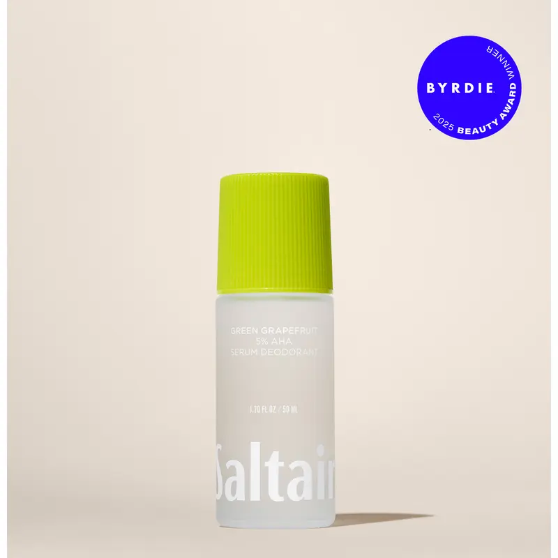 Saltair Green Grapefruit Serum Deodorant - With 5% AHA - 48-Hour Odor Protection Natural Deodorant - Baking Soda Free & Aluminum Free