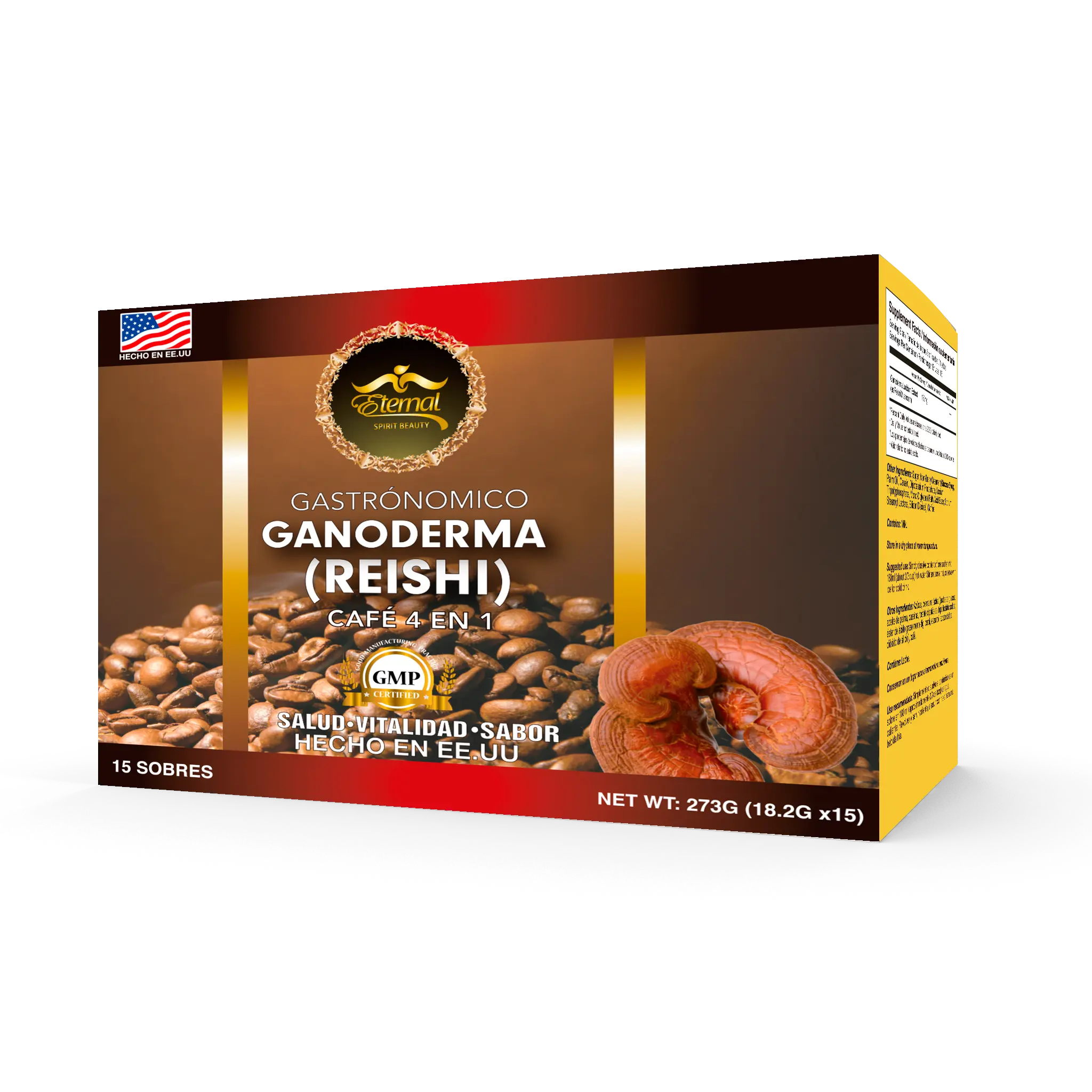 Eternal Cafe  De Ganoderma Coffee 4 in 1  Reishi Beverage vitamins  women (Pack of 6)