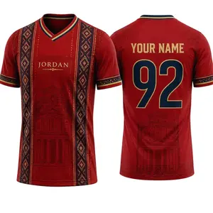 Personalized Jordan Soccer Jersey, Custom Name Number Jordan Football Shirt, Jordanian Fan Jersey, Soccer Gift