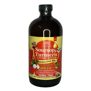 Natural Turmeric Soursop Living Bitters Herbal Tonic - Healthy Dietary Supplement