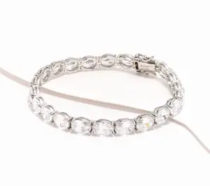 Diamonique Choice of Cut 8mm Tennis Bracelet, Sterling Silver