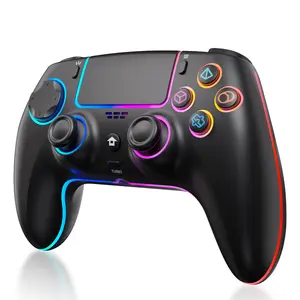 Wireless RGB PS-5 Hall Controller for PS5 & PC with Hall Effect Sticks No Drift Programmable Back Buttons Turbo 6 Axis Gyro Dual Vibration & Touchpad Gaming Accessories Game Peripherals