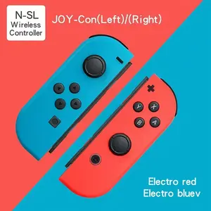 N-S Joy-Con Wireless Controller for Switch/Lite/OLED - Electro Red & Blue - Dual Vibration, 6-Axis Gyro, Wake-up, Motion Controls, Durable Joystick, Screenshot Function, Plug-and-Play, 600mAh Battery, Upgraded Performance