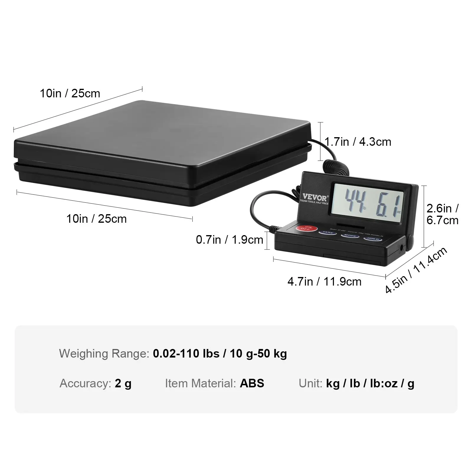 0.02-110 lbs【Wired】Black