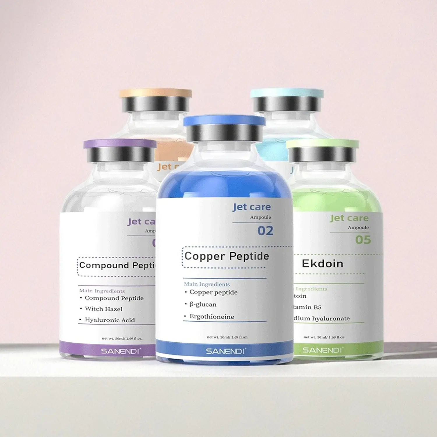 Sanendi PDRN Salmon DNA Ampoule - Lightweight Korean Skincare Serum with Peptide, Hyaluronic Acid, Salicylic Acid for Dermapen Jet Care, Daily Skin Radiance Boosting
