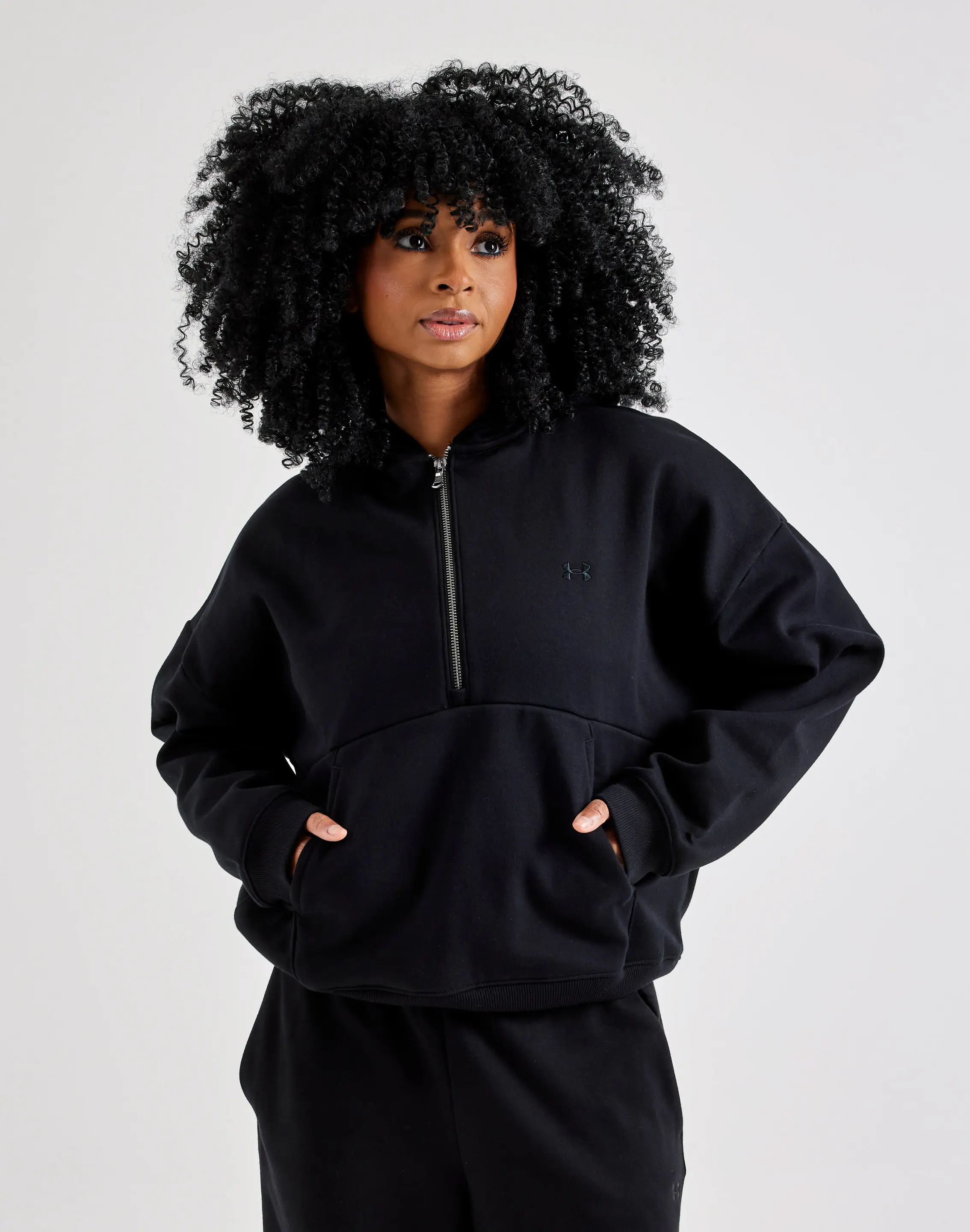 Womens Under Armour Icon Half-Zip Fleece Hoodie