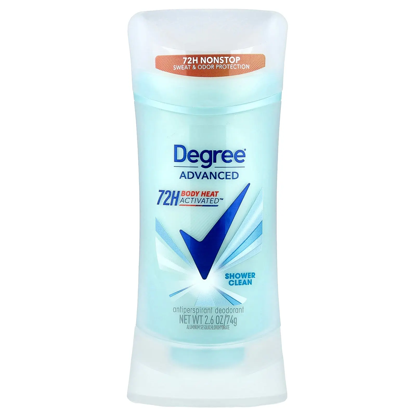 Degree Advanced, 72H Body Heat Activated™, Antiperspirant Deodorant, Shower Clean, 2.6 oz (74 g)