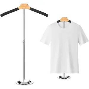 31" Adjustable Height Clothing Display Stand Tshirt Display Shoulder Stand Shirt Rack Dress Form  Organiser Metal Hanger
