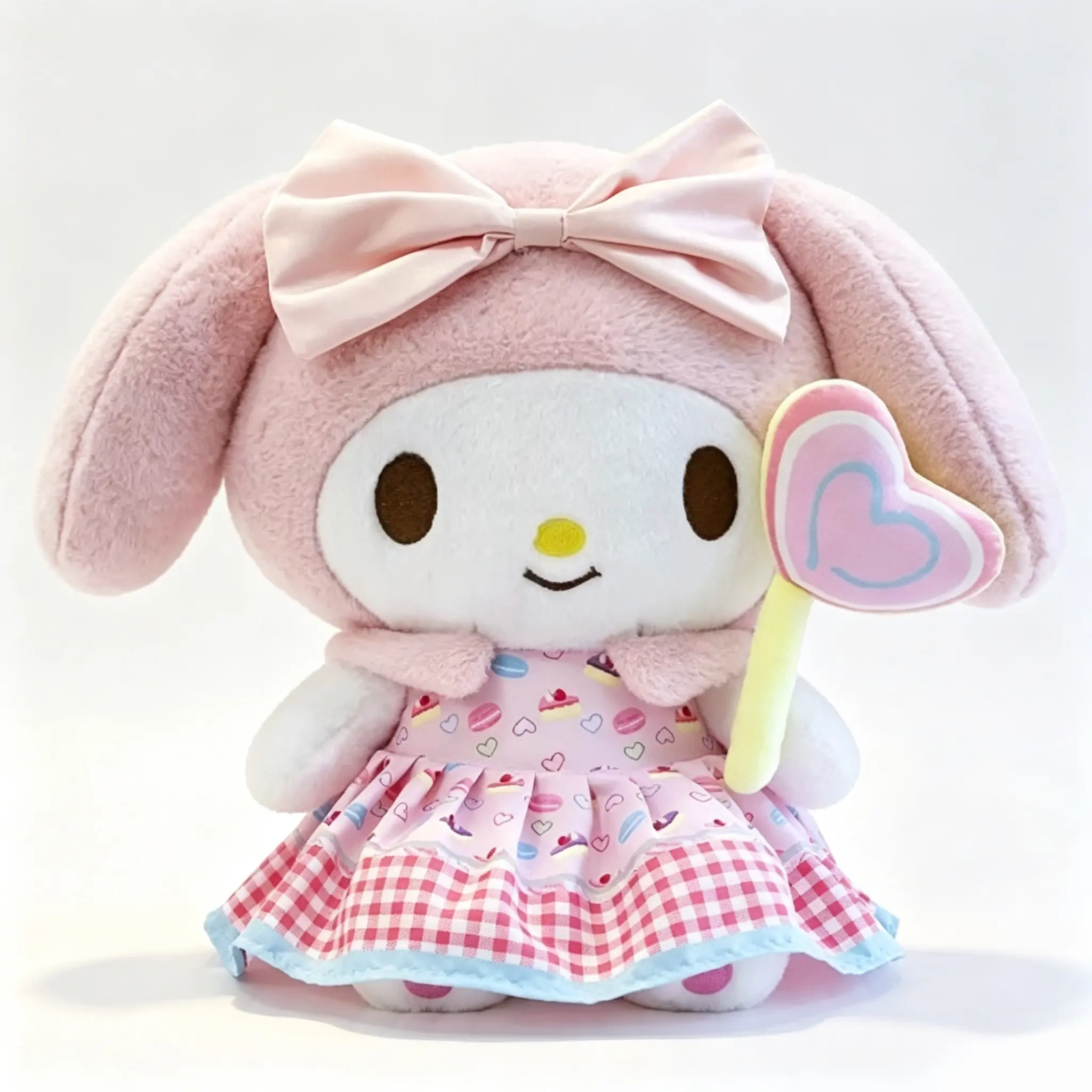 Sanrio My Melody Macaron Dress Plush 15.7 Inch Soft Kawaii Stuffed Toy With Sweet Pastel Color For Kids Room Decor And Gift Giving