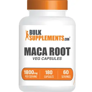 BulkSupplements - Maca Root Veg Capsules - Antioxidant - Energy Boost - 180 Capsules - 1800mg per Serving