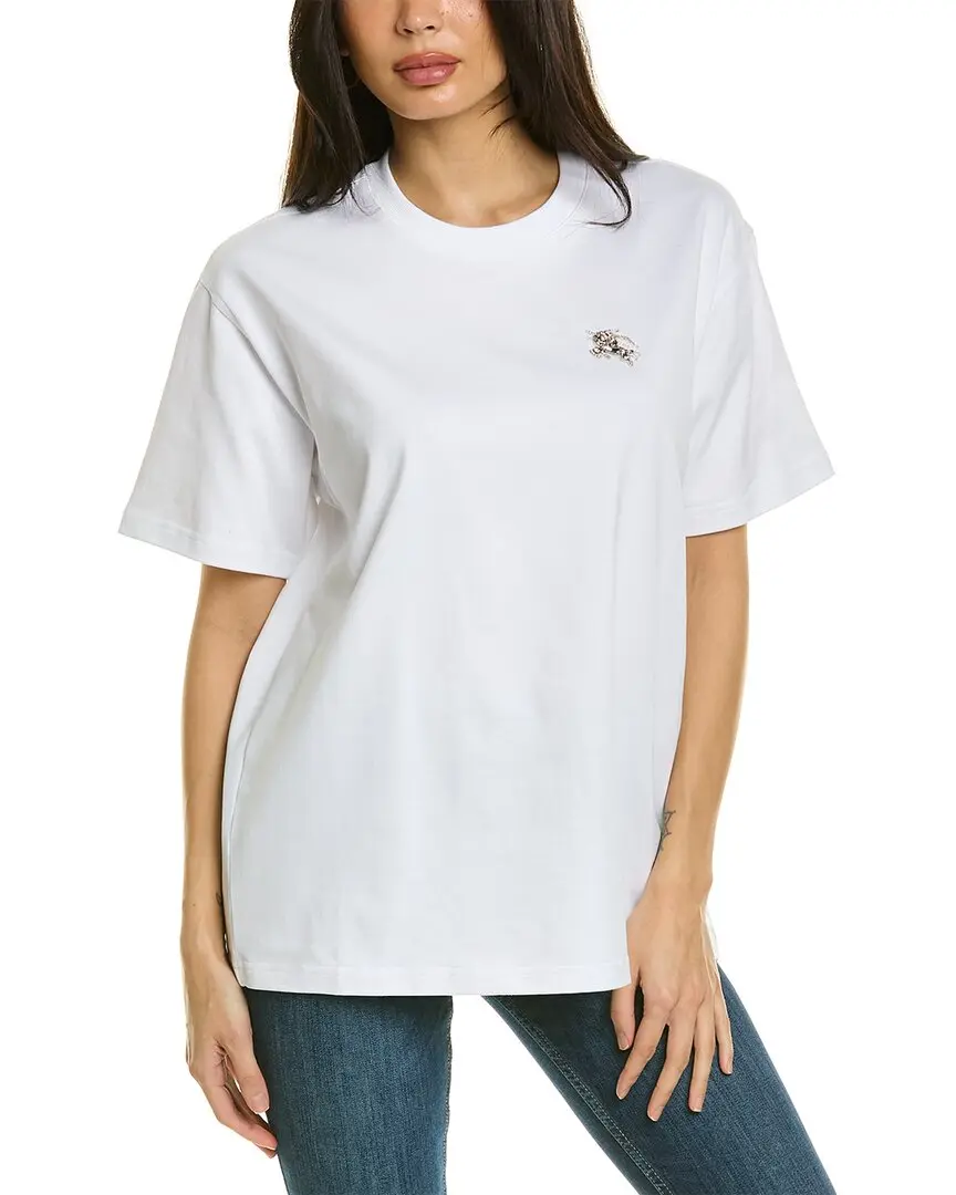Burberry Crystal Embellished Logo Print T-Shirt Burberry Crystal Embellished Logo Print T-Shirt