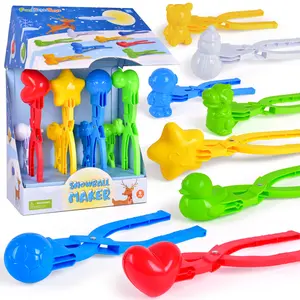 8PCS Snowball Maker Clips Winter Snow Toys for Kids Outdoor Snow Games Snowball Shaper Molds