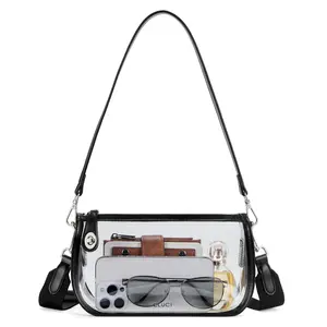 CLUCI Clear Bags for Women,Small Clear Purse,Clear Crossbody Bag,Clear Shoulder Bag for Concerts Sports Events Festivals