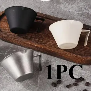 1pc 100ml Espresso Drip Cup with Liquid Collection Cup Espresso Shot Measuring Cup with Graduations 304 Stainless Steel
