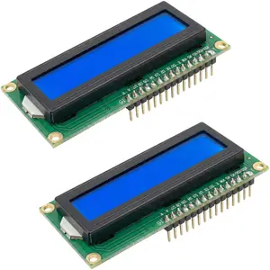 1602A LCD Display Module, Blue Screen with Backlight, 16x2 Characters, Parallel Interface, 5V , Pre-Soldered Pin Header, Compatible with Arduino and ESP32, 2 count