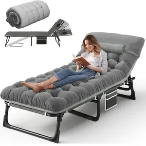 8ft 10ft Heavy Duty Folding Bed 70.4 74in 450-600LBS with Flip-up Mattress Portable Guest Bed for Teenagers Adults Travel Garden Camping Loungers,summervibes