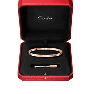 Pre-owned Cartier LOVE Bracelet Plain Small Model Rose Gold