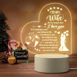 Engraved Dimmable LED Candle Lamp Night Light with Led Lighted Backlit, Customized Home Decor Plaque for Garden Paths, Gifts for Women Mom Gifts