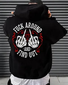 Black Hoodie – Fuck Around And Find Out Hoodie T Shirt Sweatshirt for Men – Hardcore Badass Attitude Design