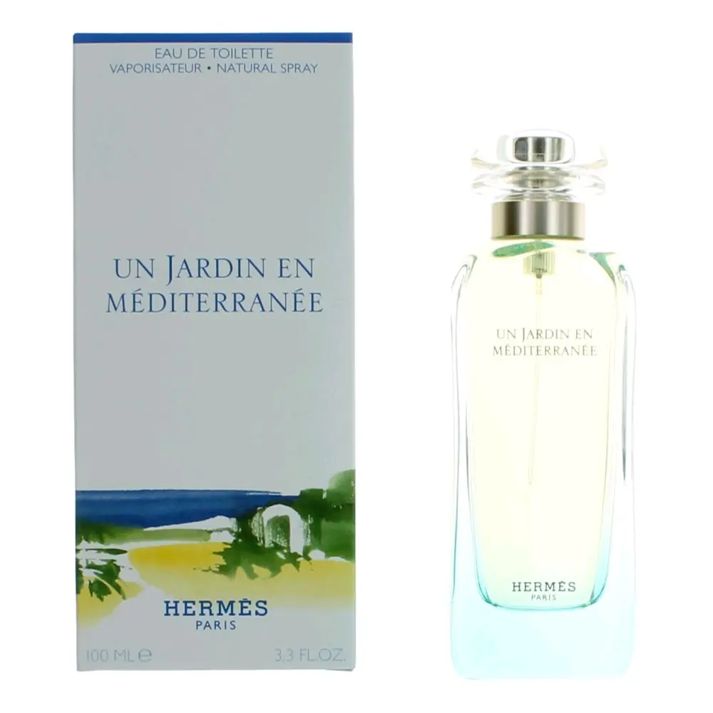 Hermes Un Jardin En Mediterranee Unisex Bottled Spray Fragrance, 3.3 oz EDT, Bottled Spray Unisex Fragrance