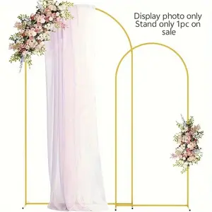 3.9-7.21FT Multi-Size Golden Arch Metal Frame, Heavy Duty Reusable Background Stand, Wedding Anniversary Bridal Shower Balloon Arch Decoration for Outdoor Garden Ornaments