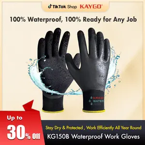 Waterproof Grip Gloves for Gardening, Yard Work, Rainy Outdoor Jobs, Car Wash, Fishing & Ice Fishing, Ideal for Gardeners, Truck Drivers, Outdoor Workers and Wet Work Users