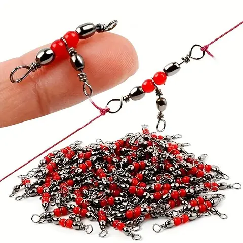 20/40/60pcs Triangular Fishing Swivel Connectors, Outdoor Fishing Supplies, Fishing Stuff, Corrosion-Resistant Fishing Swivels, Smooth Rotation, Anti-Twist Line Protection, Durable Accessories